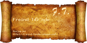 Freind Tünde névjegykártya